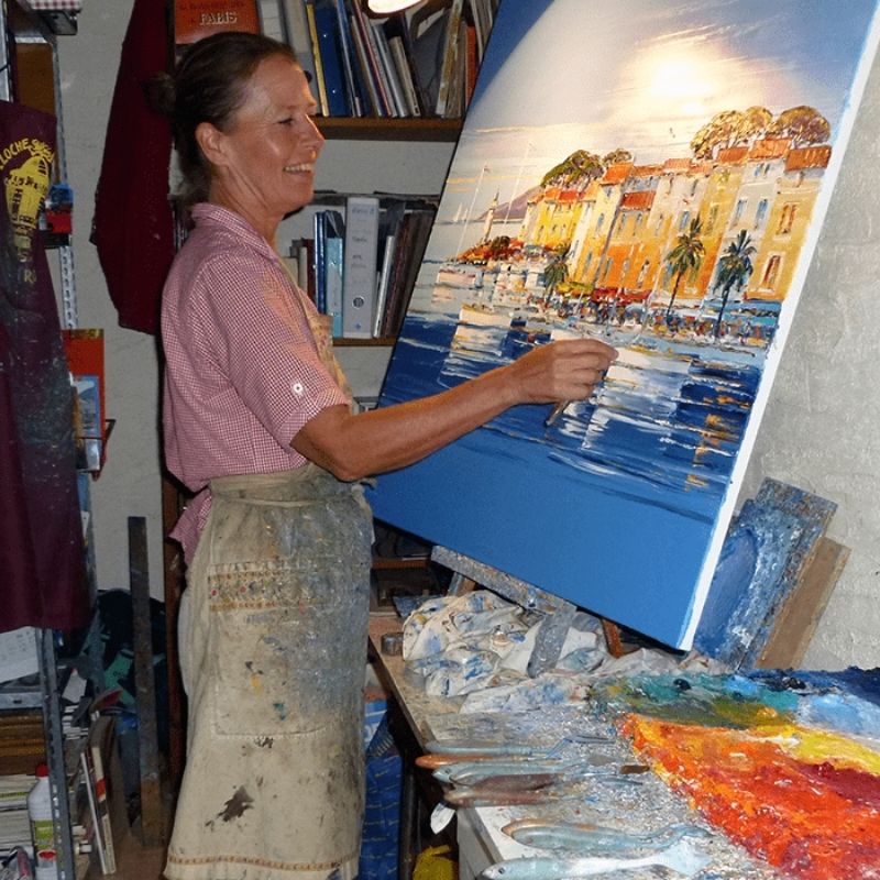 liisa corbiere painter of oil painting carré d'artistes